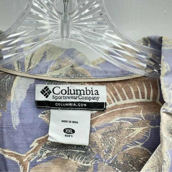 Columbia short sleeve button down Hawaiian floral fishing shirt men's xxl 2xl - Picture 5 of 5